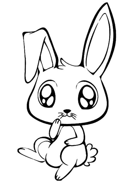 bunny coloring pages  preschoolers    collection  easy
