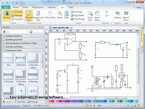 easy electrical schematic drawing software