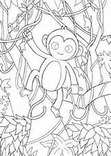Monkeys Justcolor sketch template