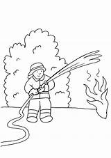 Feuerwehrmann Bombero Ausmalbilder Incendio Malvorlage Feuerwehrauto Echando Dibujar Kindergarten Bomberos Apagando Malen Feuer Actividades sketch template