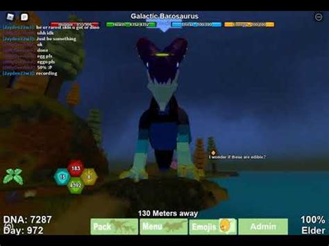 galatic barosaurus gameplay  announcement roblox dinosaur simulator youtube