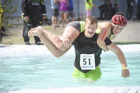 2016 world wife carrying championships in finland captured