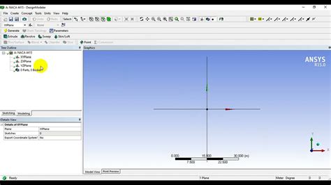 ansys designmodeler import  draw naca  airfoil coordinates youtube