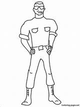 Guard Security Coloring Pages Color Printable Getcolorings Profession sketch template