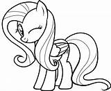 Fluttershy Pages Coloring Pony Little Template sketch template