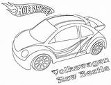Coloring Pages Volkswagen Car Hot Wheels Beetle Color Comments sketch template