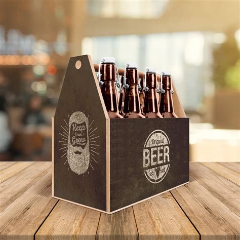 craft beer box product mockup