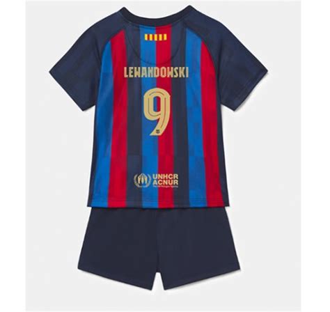 fc barcelona lewandowski  kids thuistenue   korte mouw voetbal pakjevoetbalshirts