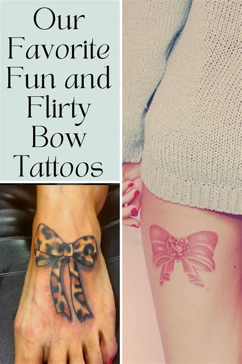 83 Fun And Flirty Bow Tattoos Tattoo Glee