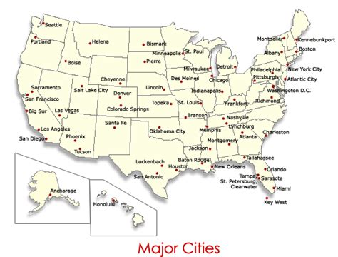 map  major cities