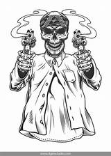 Gangster Thug Chicano Tattoos sketch template