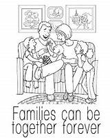 Together Families Forever Coloring Lds Family Eternal Teaching Pages Zip Box  sketch template