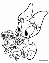 Baby Coloring Pages Daisy Disney Babies Mickey Printable Disneyclips Doll Mouse Minnie Books Pintar Combing Animal Donald Funstuff Gif sketch template