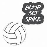 Volleyball Bump Spike Set Small Party Pc Shaped Cut Drawing Paper Outs Decoration Die Kit Event Team Getdrawings sketch template