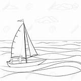 Sea Clipart Boat Water Drawing Sailing Getdrawings Floating Contours Clipground sketch template