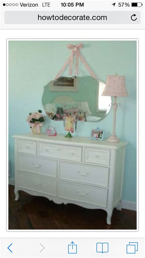 mirror  ribbon hanging baby room inspiration guest room decor