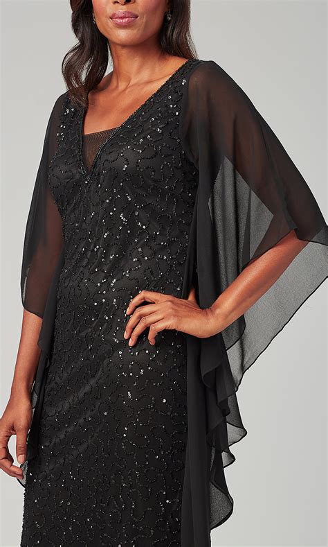 Black Sequin Long Mother Of The Bride Dress Promgirl