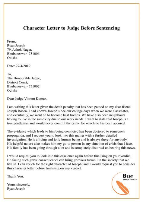 explanation  court ideas   letter sample letter templates