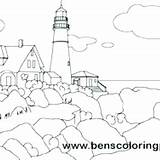 Michigan Coloring Pages Wolverines Getcolorings Astounding Lighthouse sketch template