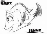 Coloring Dory Finding Pages Disney Jenny Nemo Printable Hank Color Lot Comments Library Clipart Cartoon sketch template
