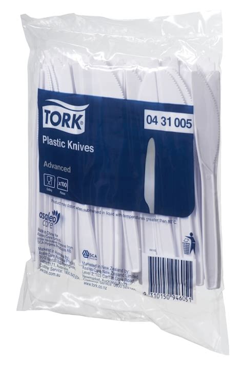 tork white plastic knives  tableware refill tork au
