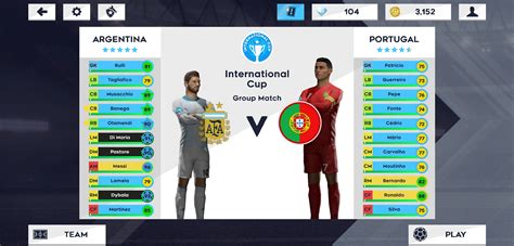 play international cup  dls