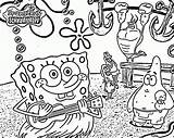 Coloring Pages Spongebob Halloween Kids Color sketch template