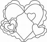 Glass Patterns Valentines Stained Valentine Heart Holiday Coloring Hearts Pattern sketch template
