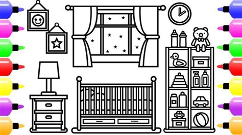 draw  baby rooms  baby coloring page  kids baby