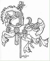 Coloring Pages Carousel Horse Printable Colouring Horses Adult Choose Board sketch template