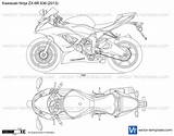 Kawasaki Zx Ninja 6r Template Preview Vector Templates sketch template