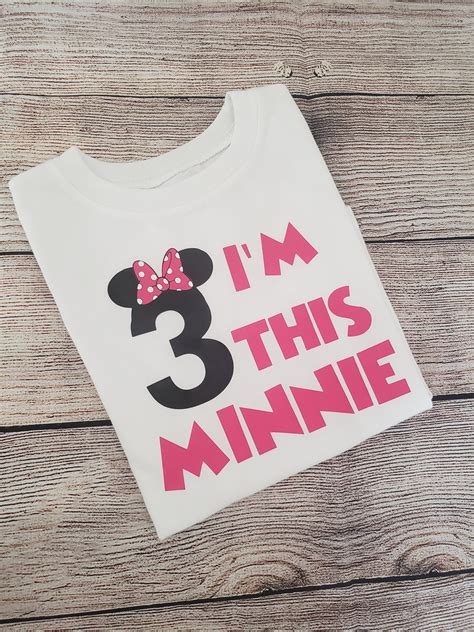 Minnie Mouse Birthday Shirt 3rd Birthday Minnie Mouse Party Etsy