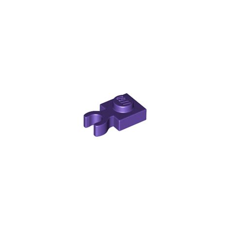 lego dark purple plate     vertical clip thick open  clip
