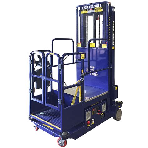 ballymore ps   battery powered drivable hydraulic stocking lift     cargo deck