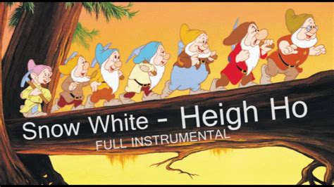 Heigh Ho Full Instrumental No Whistling Youtube