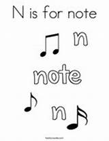 Coloring Note Music Pages Notes sketch template