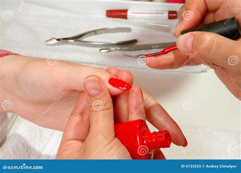 nail care stock image image  hand manicurist lacquer