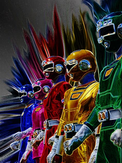 time travel and rocket powered apes power rangers turbo by ivan d shogun86