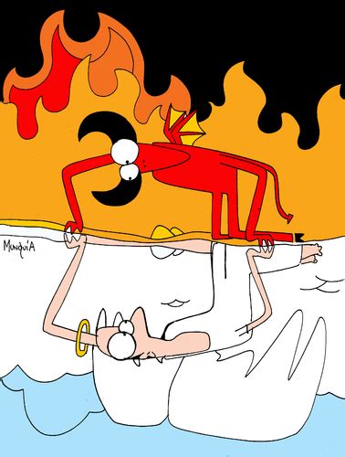 Heaven And Hell By Munguia Philosophy Cartoon Toonpool