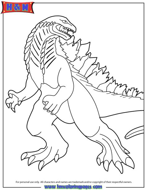 coloring pages godzilla coloring reference