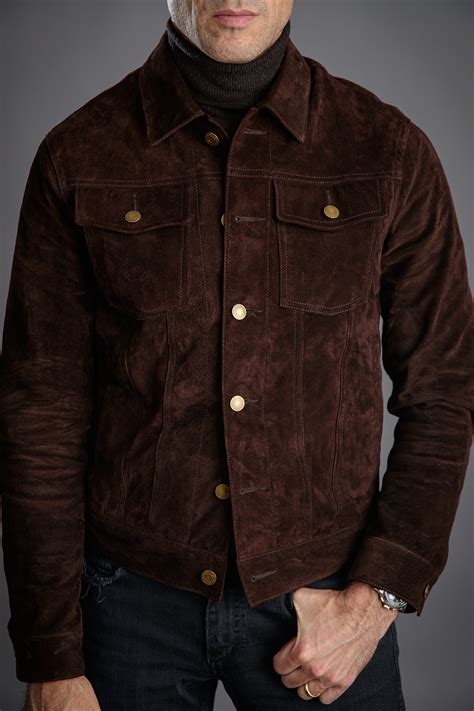 brown suede trucker jacket  spoke style shop