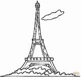 Coloring Eiffel Tower Pages Printable sketch template