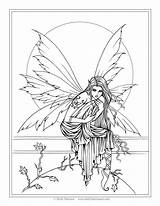 Coloring Fairy Pages Fantasy Molly Magic Rainbow Harrison Realistic Museum Enchanted Fairies Printable Books Adults Adult Colouring Book Mermaid Dark sketch template