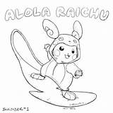 Raichu Coloring Pages Pokemon Alola Getcolorings Printable Template sketch template