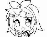 Rin Coloring Kagamine Chibi Kawaii Vocaloid Pages Escuchando Coloringcrew Dibujos Para Colorear Niño Anime Tablero Seleccionar Niña sketch template