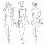 Coloring Pages Fashion Model Dresses Getcolorings Fashi Printable Models sketch template