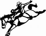 Bronc Cowboy Vinyl Buster Customize Sticker Action Line Decals Signspecialist General2 sketch template