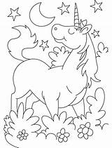 Coloring Unicorn Pages Cartoon Kids sketch template