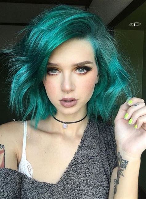 pin by dani mcgrath on hurr colors in 2019 hair color green hair teal hair