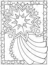 Stars Moon Coloring Pages Printable Color Getcolorings Colouring Print sketch template